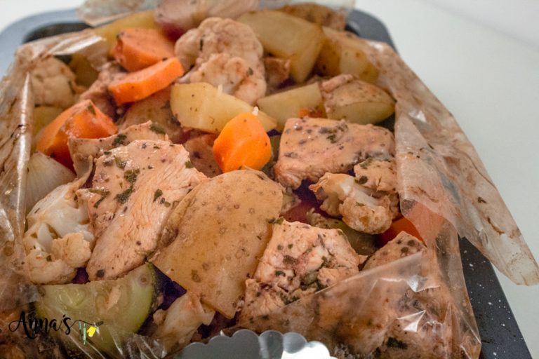 chicken breast and veggies oven bag stew Anna Cooking Concept