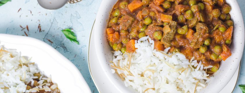 Lebanese Peas and Beef stew (pressure cooker) - annacookingconcept.com