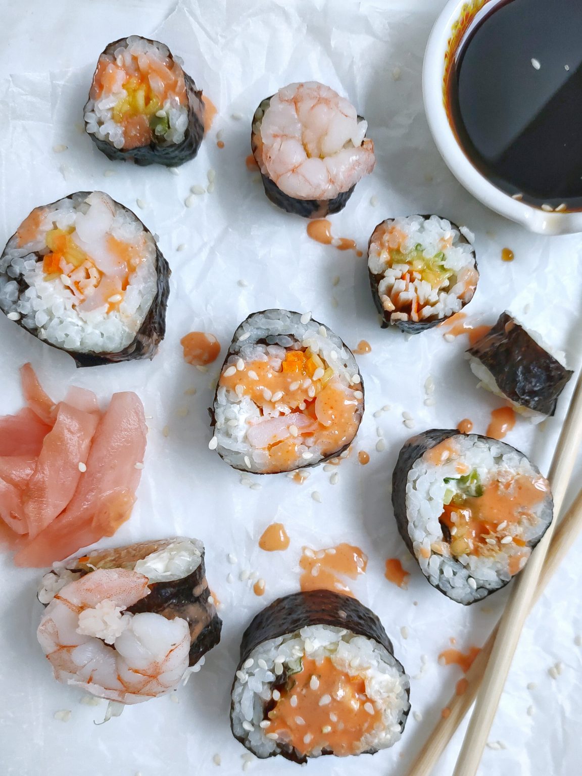 Homemade Cooked Sushi Rolls (no sushi kit needed) - Anna Cooking Concept